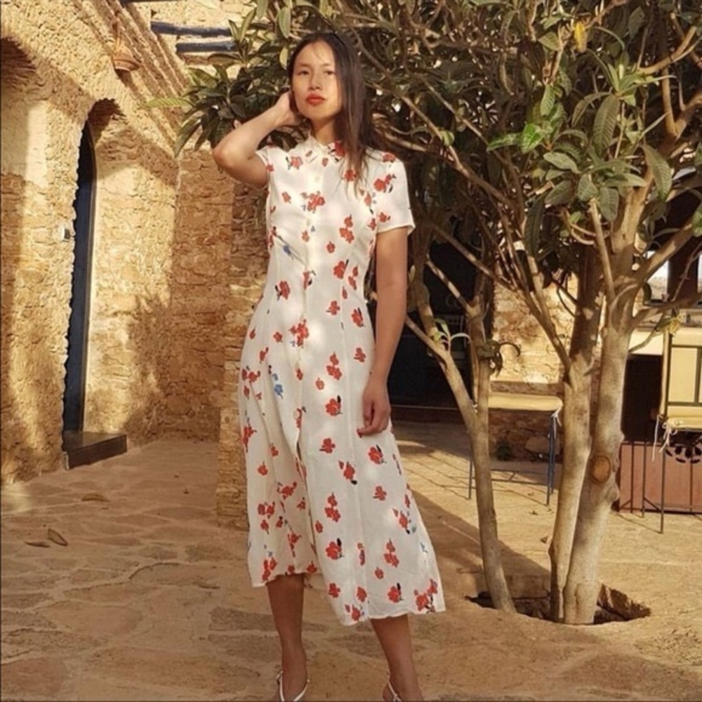 Reformation Sheila Floral Shirtdress in Chagall